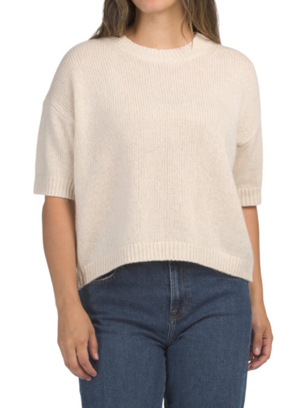 EQUIPMENT Cashmere Short Sleeve Chunky Knit Sweater
